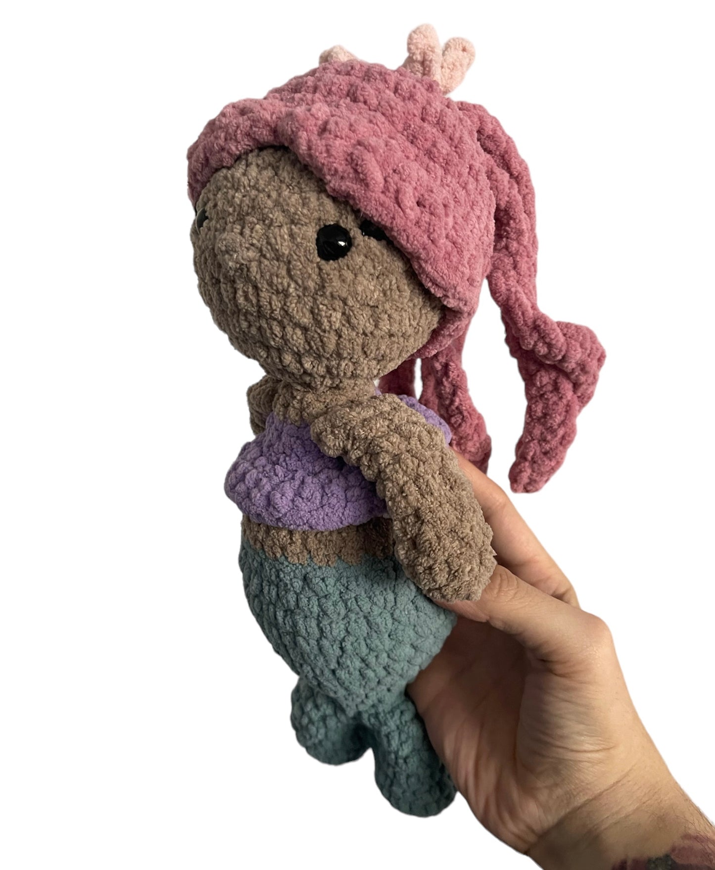 Mini mermaid babe (pink pony tail)
