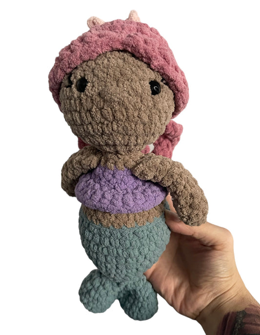 Mini mermaid babe (pink pony tail)